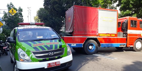 Polisi periksa dua orang terkait kebakaran di Kemenhub