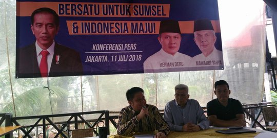 Gubernur dan Wagub terpilih Sumsel dukung Jokowi di Pilpres 2019