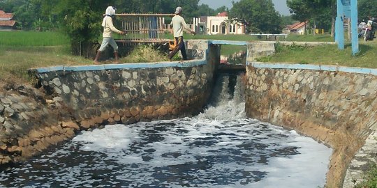 Tercemar limbah  industri  Sungai Cilamaya dan Bendung 