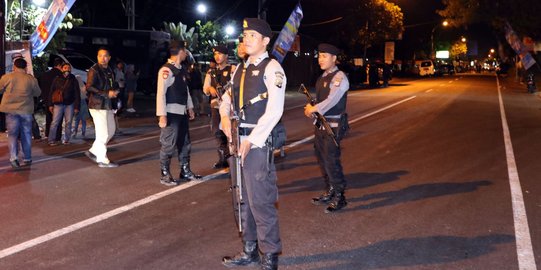 Suasana pasca baku tembak di Jalan Kaliurang Yogyakarta