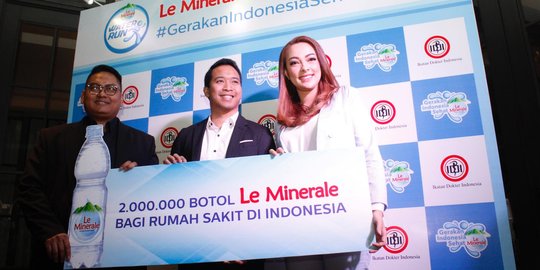 Edukasi hidup sehat, Le Minerale dan Ikatan Dokter Indonesia gelar lari sehat