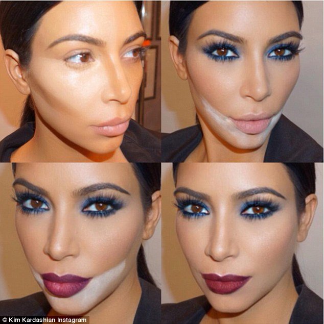 contouring kim kardashian