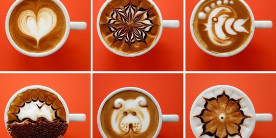 Uniknya kreasi seni lukis di atas cangkir cappuccino