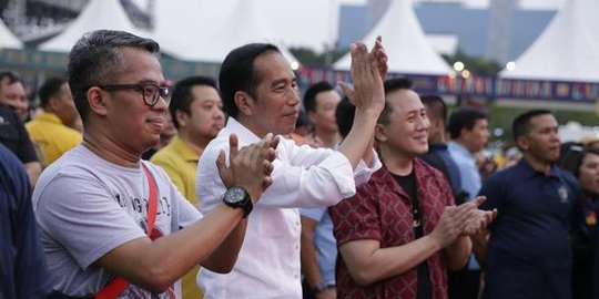 Jokowi penuhi keinginan penonton saat hadiri WTF 2018