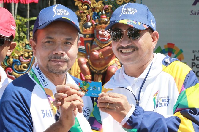 bri meriahkan gelaran kirab obor asian games 2018