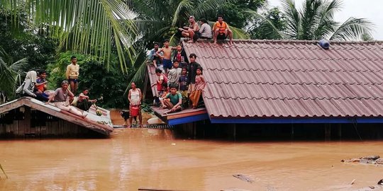 Ratusan orang hilang akibat jebolnya bendungan di Laos