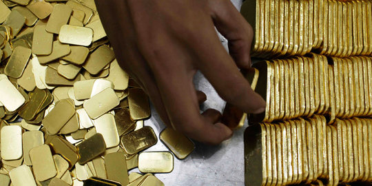 Harga emas masih betah di Rp 641.000 per gram