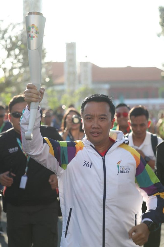 kirab api obor asian games di bali