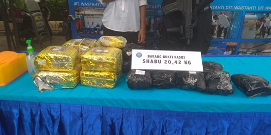 BNN musnahkan 20,42 kg sabu dari jaringan Medan dan Jakarta