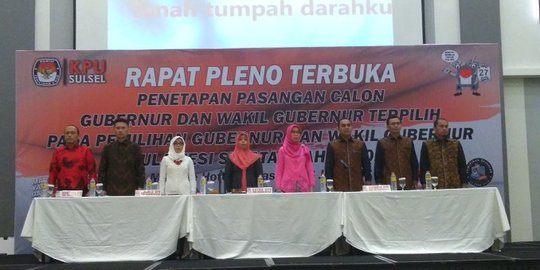 KPU tetapkan Nurdin Abdullah-Andi Sudirman sebagai gubernur dan wagub Sulsel