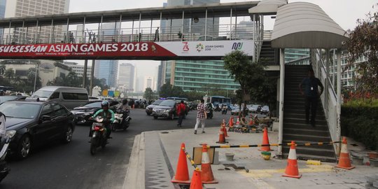 Perobohan JPO di Bundaran HI dilakukan malam hari, akan ada penutupan jalan