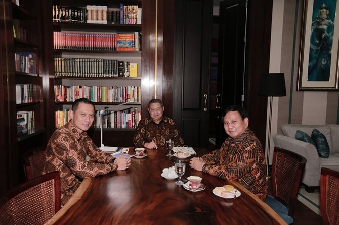 ahy dalam pertemuan sby dan prabowo