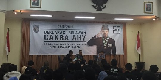 Relawan Cakra deklarasi dukung AHY maju Pilpres 2019