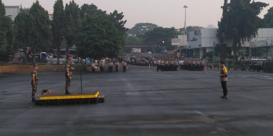Petugas gabungan gelar apel dan simulasi pengamanan Asian Games