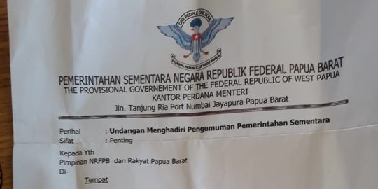 Beredar surat deklarasi negara Papua Barat, ini kata polisi
