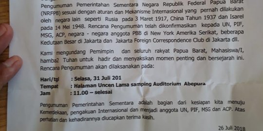 Polisi sita spanduk dan baliho terkait deklarasi negara Papua Barat