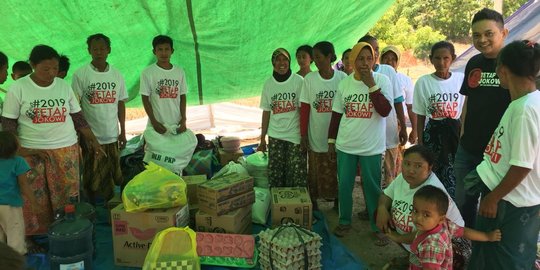 Relawan Jokowi ikut bantu korban gempa bumi di Lombok Utara