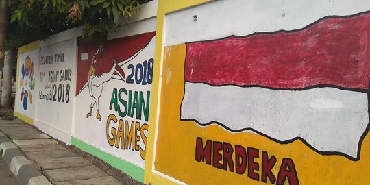 Mural ala PPSU semarakkan Asian Games di Jakarta