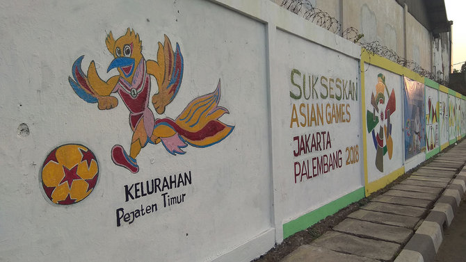 mural asian games jadi pekerjaan wajib ppsu