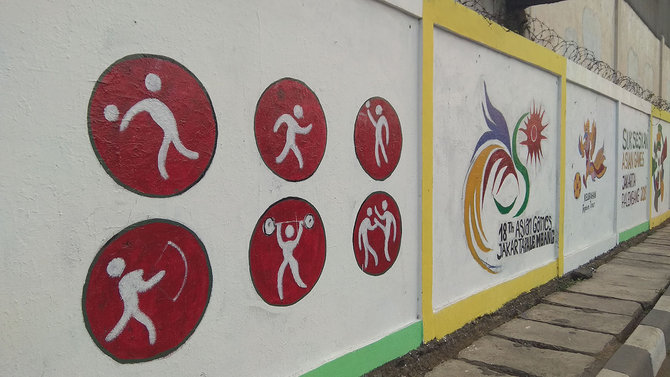 mural asian games jadi pekerjaan wajib ppsu