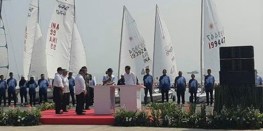 Presiden Jokowi resmikan 2 venue Asian Games Rp 172,57 miliar di Pantai Ancol