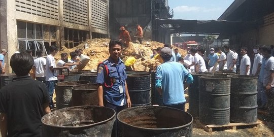 Pabrik pengolahan kayu di Bogor terbakar