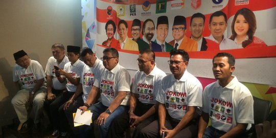 9 Sekjen pamer kaos 'Jokowi' berlambang partai koalisi