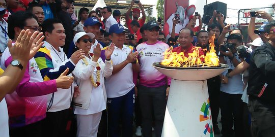 Sukseskan Asian Games 2018, Menteri Rini jadi pelari kirab obor di Lampung