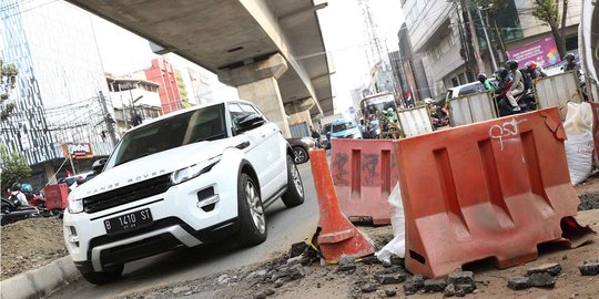 Imbas proyek MRT, Jalan Panglima Polim Raya menyempit