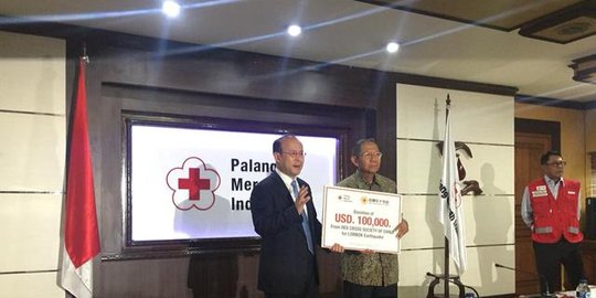 China sumbang bantuan senilai Rp 1,4 miliar buat korban Gempa Lombok