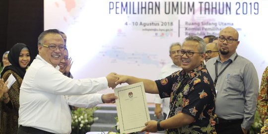 Simulasi pendaftaran capres dan cawapres di KPU