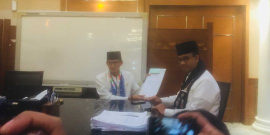 Anies terima surat pengunduran diri Sandiaga