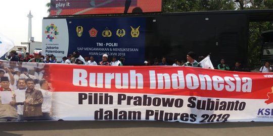 Ribuan buruh deklarasi dukungan Prabowo-Sandiaga