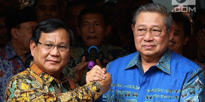 10 Menit bertemu, SBY sampaikan optimisme Prabowo-Sandi 