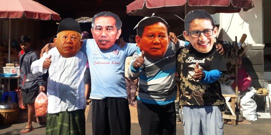 Bertopeng Capres Cawapres, tukang becak di Solo ingatkan pemimpin harus peka