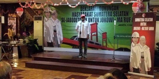 Masyarakat Sumsel se-Jabodetabek dukung Jokowi-Ma'ruf di Pilpres 2019