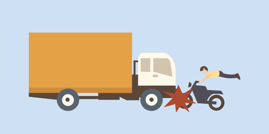 Diduga rem blong, truk tabrak mobil dan motor hingga dua orang tewas