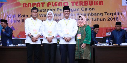 Putusan MK keluar, KPU tetapkan Harno - Fitri Wali Kota dan Wakil Wali Kota Palembang