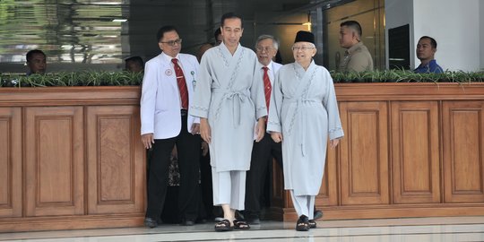 Iriana pulang sebelum pemeriksaan kesehatan Jokowi selesai