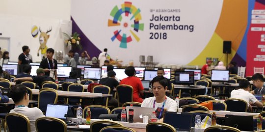 Mengintip pusat pemberitaan Asian Games 2018 ke berbagai negara di Senayan