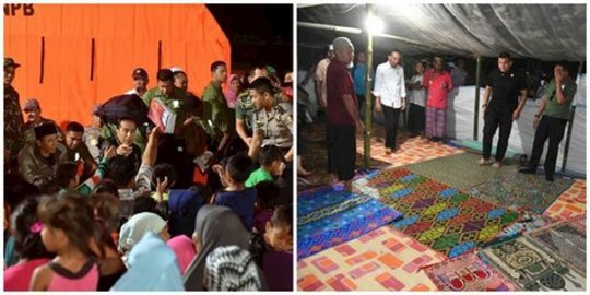 Kunjungi korban gempa Lombok, Jokowi sempat jadi imam salat di tenda pengungsi