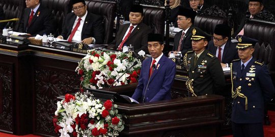 Presiden Jokowi paparkan kinerjanya di Sidang Tahunan MPR