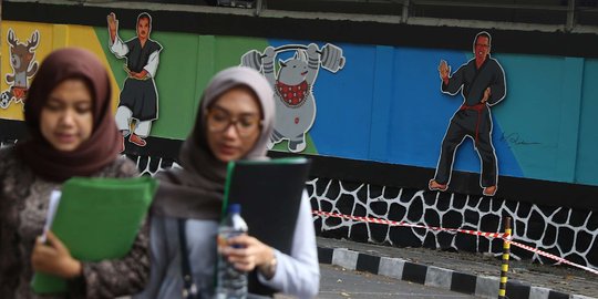 Mahasiswa UNJ sambut Asian Games dengan mural