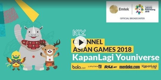 Tonton live streaming ASIAN Games 2018 hanya di sini