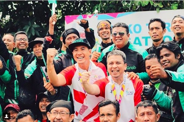euforia hari terakhir perjalanan pawai obor asian games 2018 di jakarta