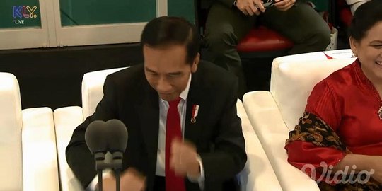 Jokowi joget dayung saat Via Vallen dendangkan Meraih Bintang