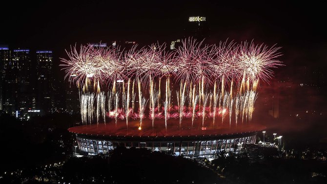 pesta kembang api di asian games 2018