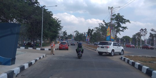 Go green di kawasan Jakabaring gagal, motor dan mobil masih berkeliaran