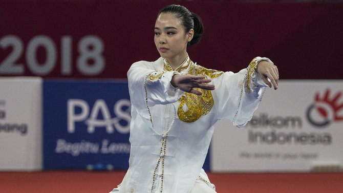 atlet wushu putri indonesia lindswell