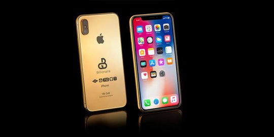 iPhone X ini dibalut emas 18 karat dibanderol harga Rp 1,6 miliar